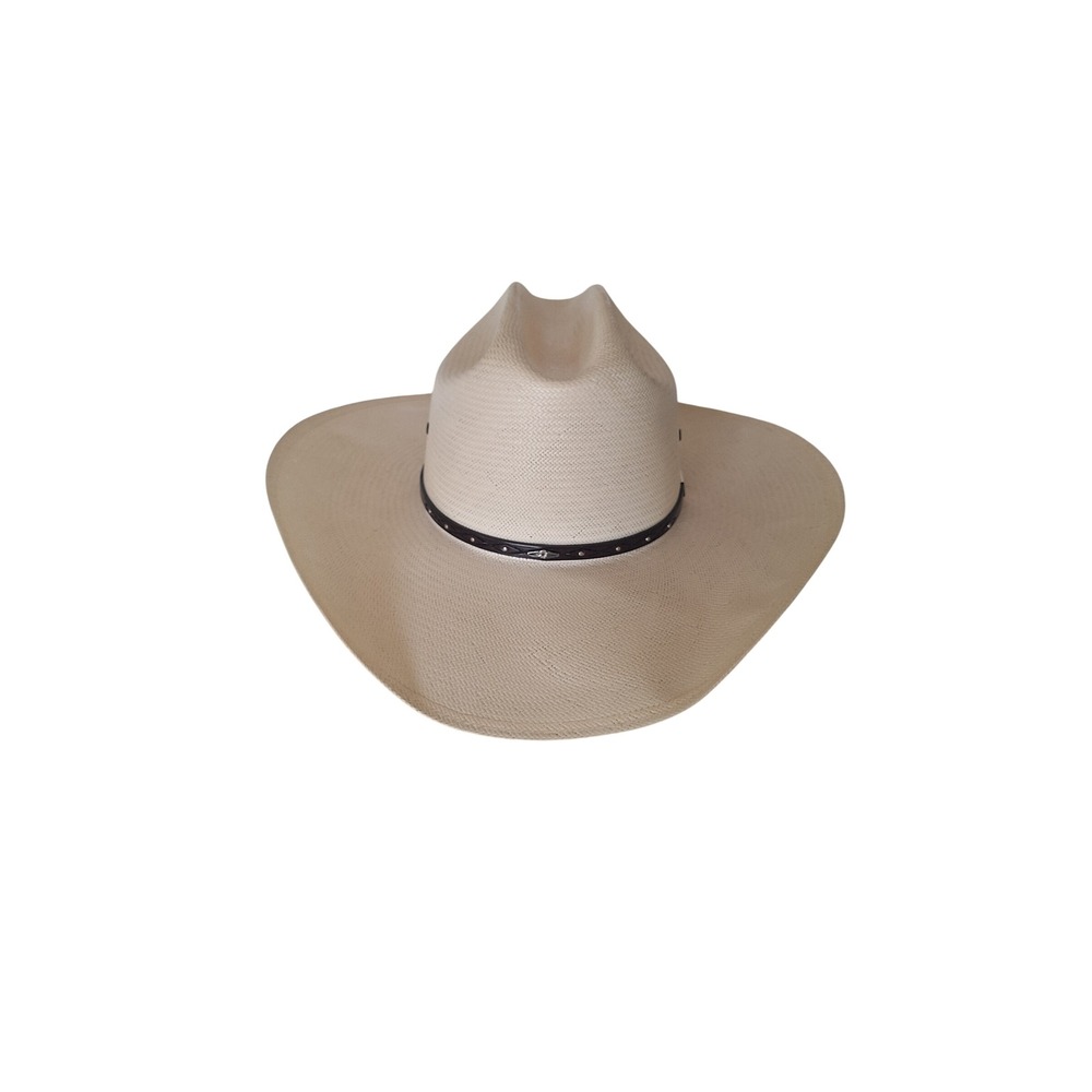 Resistol George Strait 10X Shantung Panama Straw Cowboy Hat Mens 7 1/2 Natural